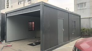 Garages en acier pliables mobiles <span class=keywords><strong>de</strong></span> 20 pieds 40 pieds avec <span class=keywords><strong>porte</strong></span> roulante manuelle et automatique Installation rapide Hangars <span class=keywords><strong>de</strong></span> stockage et maisons <span class=keywords><strong>de</strong></span> conteneurs - Product Image 6