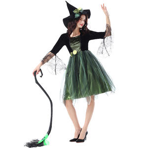 Disfraz <span class=keywords><strong>de</strong></span> <span class=keywords><strong>Bruja</strong></span> Verde para Fiesta <span class=keywords><strong>de</strong></span> Halloween, Tutú, Capa, Princesa, Zombi, Anime - Product Image 2