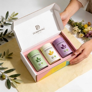 Boîte cylindrique en carton kraft personnalisée 100% recyclable, tube en papier résistant, fabricant de tubes en papier, différentes tailles avec couvercle - Product Image 2