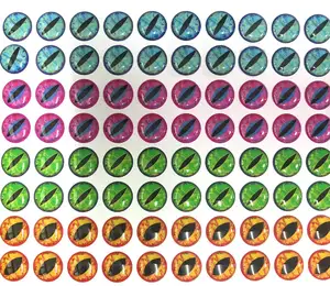 오른쪽 상단 AC052 플라스틱 3d 물고기 눈 3D 홀로그램 낚시 타원형 눈동자 미끼 눈 지원 사용자 정의 혼합 색상 및 크기 - Product Image 1