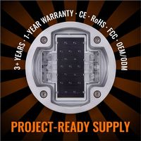 Borne lumineuse LED encastrée en aluminium IP68 pour routes commerciales, utilisation commerciale, de -20 à 80 degrés Celsius