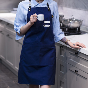 Biểu Tượng Tùy Chỉnh Vải Đầu Bếp Bông Bồi Bàn Unisex Đồng Phục Nấu Ăn Nhà Bếp Thanh Tạp dề Làm Việc Dài Thương Mại Cafe Nhà Hàng Tạp dề - Product Image 4