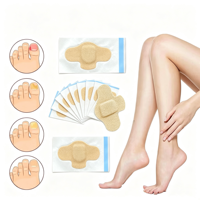 Patchs de réparation d'ongles en hydrogel à base de tissu pour soins nocturnes des pieds, pour ongles épais, décolorés et déformés, emballés individuellement