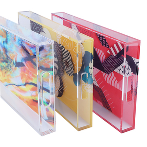 <span class=keywords><strong>Plateau</strong></span> de service rectangulaire en acrylique Lucite transparent avec poignée découpée, <span class=keywords><strong>plateau</strong></span> de bar décoratif moderne <span class=keywords><strong>pour</strong></span> la décoration de la maison, café - Product Image 5