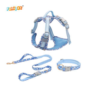 Famipet fabricante personalizado nuevo diseño ajustable accesorios para mascotas suave transpirable reflectante perro arnés y correa <span class=keywords><strong>collar</strong></span> conjunto - Product Image 1