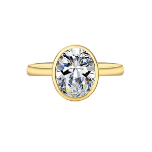 Anello in Argento Sterling 925 con Moissanite Marca MuShan, Anello Nuziale Placcato Oro 18K, Brevetto MST, Anelli Raffinati - Product Image 2