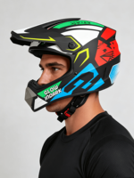 Casque de moto unisexe élégant certifié 3C pour adultes, style intégral, en alliage plastique technique, pour toutes les saisons, sûr et sportif