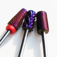 Outil de manucure de haute qualité, embout de perceuse à ongles en carbure de tungstène acrylique violet F 4XC, prix de gros