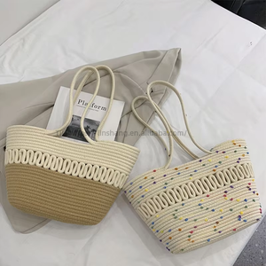 Bolsa de Playa de Paja Personalizada, Impermeable, de Gran Capacidad, para Mujer, Tipo Canasta, en Oferta - Product Image 4