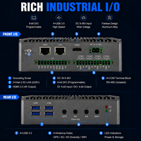 Mini PC Industrial Intel N100 de 12.ª Generación, Sin Ventilador, 4*RS485/RS232 COM, DIO de 8 Bits, LAN Dual de 2.5G I226-V, DDR4, NVMe SSD, Win 11 Pro
