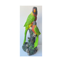 Meilleur prix Art populaire grandeur nature extérieur résine Anima perroquet Sculpture noël jardin ornement en fibre de verre idée cadeau parfaite