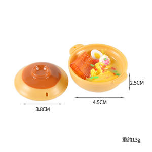 พวงกุญแจหม้อดินเผาจำลองสไตล์จีน จี้หม้อดินเผาขนาดเล็ก ของเล่นจำลองอาหาร ของตกแต่งหม้อดินเผา - Product Image 5