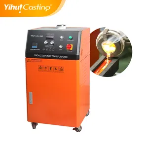 Yihui-máquina para hacer barras de oro, 12KW, 3kg, horno de fusión por inducción para fundición de joyas