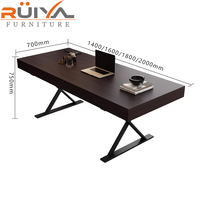 Table d'étude en bois fumé Bureau de chambre à coucher Bureau design simple et élégant Bureau d'ordinateur à domicile