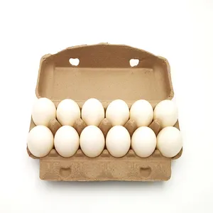 Biodegradable Eco-friendly 12/15/30 Sell Eggs Paper Packaging Tray Pulp Fiber Egg Carton Tray Box Kraft Paper Professional 5000