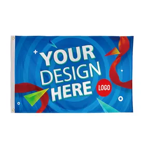 Nx professionale grande schermo stampato bandiere personalizzate con Logo personalizzato 90*150cm Multi materiale Logo personalizzato bandiera Logo
