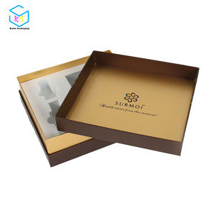 ที่กำหนดเองสีน้ำตาลสองชิ้นเทคโนโลยีขั้นสูงกล่อง <span class=keywords><strong>Parer</strong></span> เครื่องสำอางที่มีโฟม EVA - Product Image 3