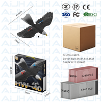 Avion télécommandé AiJH Eagle 2.4GHZ 2CH avec batteries, hélice, stabilisateur gyroscopique 6 axes, facile à piloter, jouets volants RC