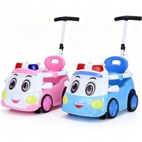 Mobil Listrik Anak Baru yang Lucu dengan Motor Penggerak Ganda, Tongkat Dorong, Pagar Pengaman, Musik & Remote Control untuk Anak Usia 3 Tahun