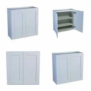 Modular Storage Style Farmhouse Design Mdf Kitchen Partical Board Lacquer Kitchen Cabinet Large Capacity Storage Cupboard