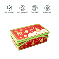 Boîte à biscuits en plastique personnalisée en gros, emballage avec logo personnalisé pour cadeau de fête de Noël