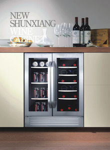 Enfriadores de Vino y Bebidas de Acero Inoxidable de 24 Pulgadas, Personalizados OEM, de Doble Zona, con Compresor, para 21 Botellas/61 Latas, para Uso Doméstico - Product Image 3