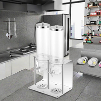 Machine à céréales buffet d'hôtel commercial distributeur de grains d'avoine en acier inoxydable stockage de jus rotatif pour boissons aux fruits secs