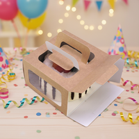 Boîte d'emballage pour gâteaux et desserts en carton alimentaire personnalisée, vente en gros d'usine, avec fenêtre