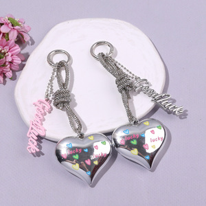 Arco Full Dia Simple Versátil Metal Corazón Llavero Colgante Car Key Cover Ornamento - Product Image 4