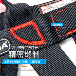 Arnés de Seguridad para Escalada Camnal con 2 Anillos en D y Ajuste de Hebilla para Montañismo, Descenso en Cuerda y Trabajo en Altura - Product Image 3