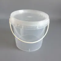 प्लास्टिक की बाल्टी बाल्टी 1L में संभाल के साथ खाद्य ग्रेड के लिए स्पष्ट पारदर्शी कैंडी