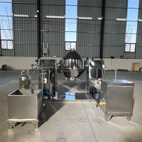 Mesin Pencampur Kerucut Putar Stainless Steel untuk Bahan Kering Industri dengan Penambahan Semprotan Cair