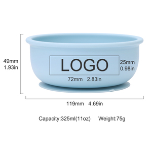 Bol d'alimentation divisé en silicone PLA avec logo personnalisé pour l'apprentissage de la diversification alimentaire des nouveau-nés - Product Image 2