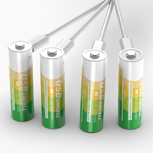 Pin Li-Ion USB C tùy chỉnh 1.5V 2500mWh, pin AA và <span class=keywords><strong>AAA</strong></span> sạc lại được qua USB với cáp Type-C - Product Image 2