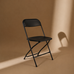 Lightweight Portable Black Plastic <b>Folding</b> <b>Chair</b> Modern Design Durable Reliable Strength for Outdoor Parties School Warehouse - Product Image 1