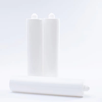 Bouteille en plastique HDPE avec buse et couvercle scellés - Emballage durable pour silicone et adhésifs