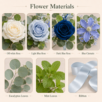 Ensemble de 5 vases à fleurs en soie de luxe modernes faits à la main, design réaliste, réutilisables, légers, pour mariages/événements, prix de gros