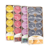 Bougies en forme de tasses à thé colorées AOYIN, en cire de soja parfumée, 10 pièces, boîte en papier, bougies de prière pour Diwali, décoration de la maison, anniversaires