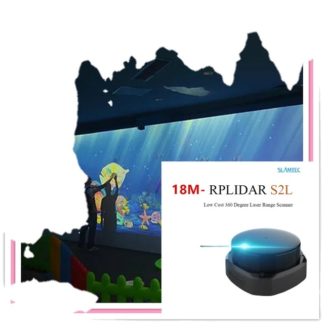 SLAMTEC S2 lidar IP65 18m TOF laser scanner RPLIDAR S2 LiDAR Laser sensor Wall floor screen interactive system kit