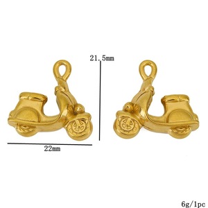 Pendentifs en acier inoxydable de formes variées pour la fabrication de bracelets, accessoires de bijouterie, breloques homard, moto, chaussures, coquillage - Product Image 3