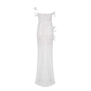 YM abiti da sera di lusso 2025 festa delle donne piuma abiti di compleanno <span class=keywords><strong>donna</strong></span> <span class=keywords><strong>abbigliamento</strong></span> per le donne con perle - Product Image 6