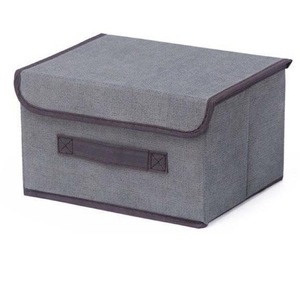 Non Woven Fabric <b>Storage</b> Box Rectangle Foldable Dustproof Clothing Organizer For Home And Car Use Small Size Solid Color - Product Image 5