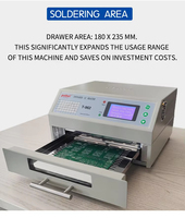 Baru Desktop otomatis 3D inframerah udara panas SMT Patch papan PCB tukang las Reflow kecil Solder tukang las dengan laci
