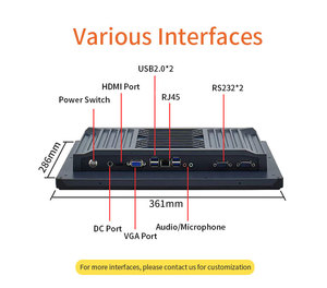 15 inch cảm ứng nhúng máy tính màn hình LCD hiển thị Công Nghiệp Tất cả trong một bảng điều khiển màn hình PC - Product Image 5