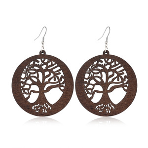 Pendientes <span class=keywords><strong>baratos</strong></span> para niñas, regalos <span class=keywords><strong>de</strong></span> joyería para mujeres, flor <span class=keywords><strong>de</strong></span> filigrana, <span class=keywords><strong>árbol</strong></span> <span class=keywords><strong>de</strong></span> <span class=keywords><strong>la</strong></span> <span class=keywords><strong>vida</strong></span>, mariposa, pendiente <span class=keywords><strong>de</strong></span> madera, logotipo geométrico personalizado, pendientes <span class=keywords><strong>de</strong></span> madera - Product Image 1