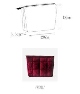 2024 Custom Logo Winter Down Cotton Velvet Soft Puffer Puffy Fluffy Quilted Makeup Cosmetic <b>Bag</b> Travel Make up Pouch - Product Image 2