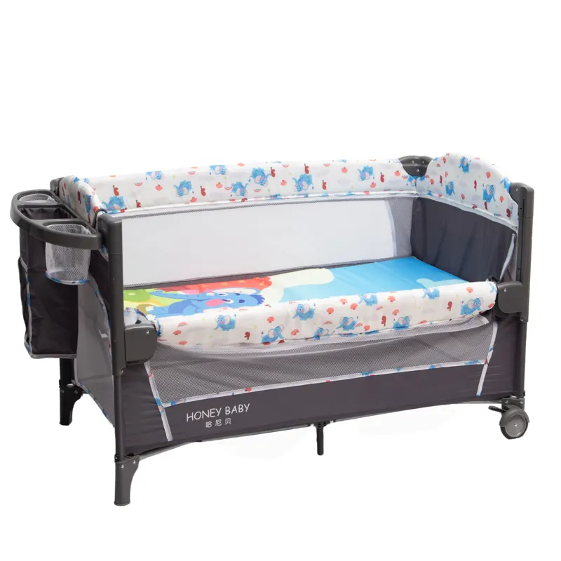 Cot One Opening Multifunctional And Rocking Bed Travel Crib Bassinet/crib Baby Side With Mattress