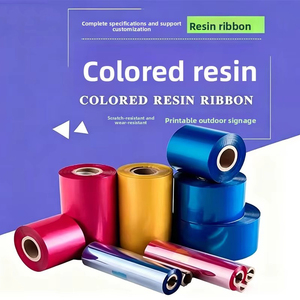<span class=keywords><strong>Ruban</strong></span> de transfert thermique en résine de cire noire de qualité supérieure TTR 110 mm * 300 m pour imprimante d'étiquettes de codes-barres - Product Image 5