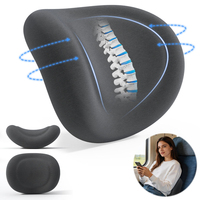 Coussin de soutien lombaire ergonomique en mousse à mémoire de forme, soutien sciatique, correcteur de posture, respirant, sangle réglable, portable, bureau, voiture