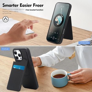 Huanmin's new model, suitable <b>for</b> <b>iPhone</b> 16 series, business cardholder phone case, full protection, with <b>stand</b> and wallet funct - Product Image 4